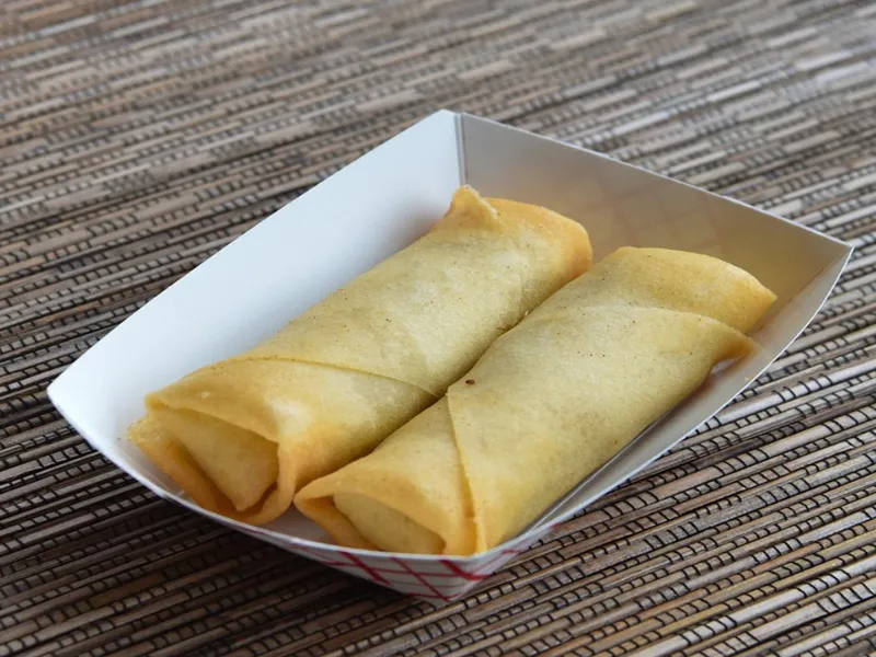 Crispy golden spring rolls served at Dynasty Buffet, a Buffet Restaurant in Saddle Brook